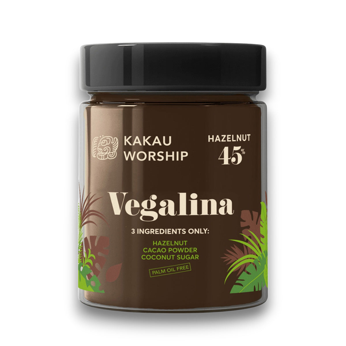 Crema de Cacao Vegalina Classic Avellana 45% Kakau Worship 350 g