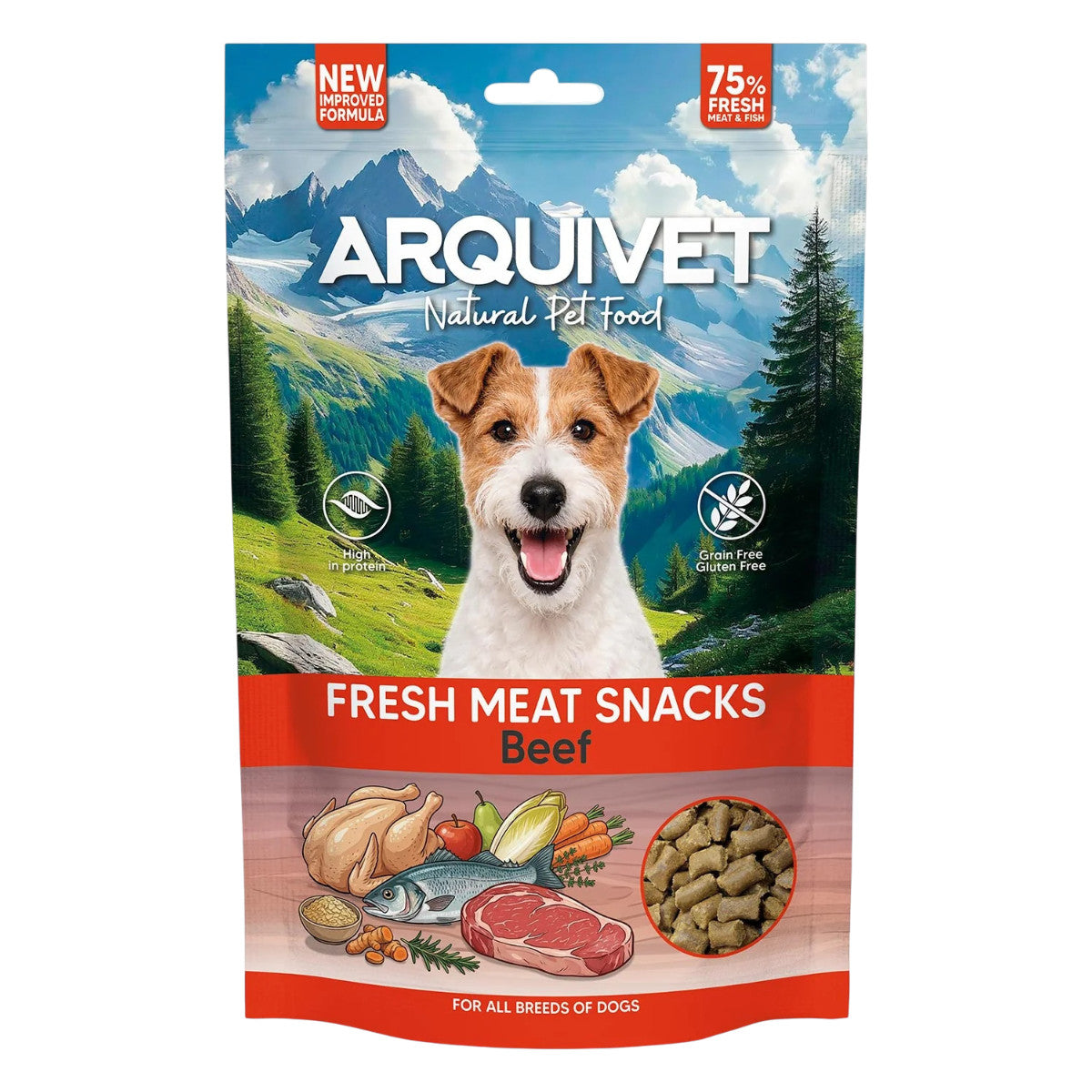 Snack para perros de carne fresca Ternera Arquivet 800 g