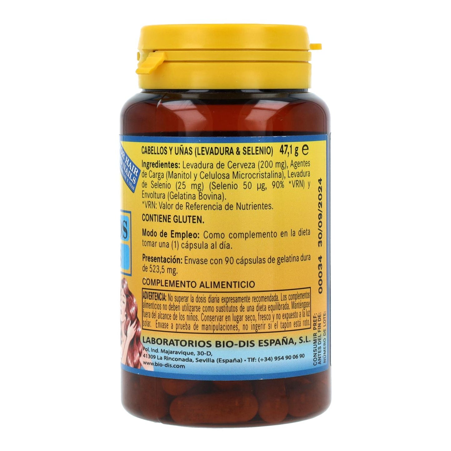 Cabellos Y Uñas 225 mg Nature Essential, 90 cápsulas