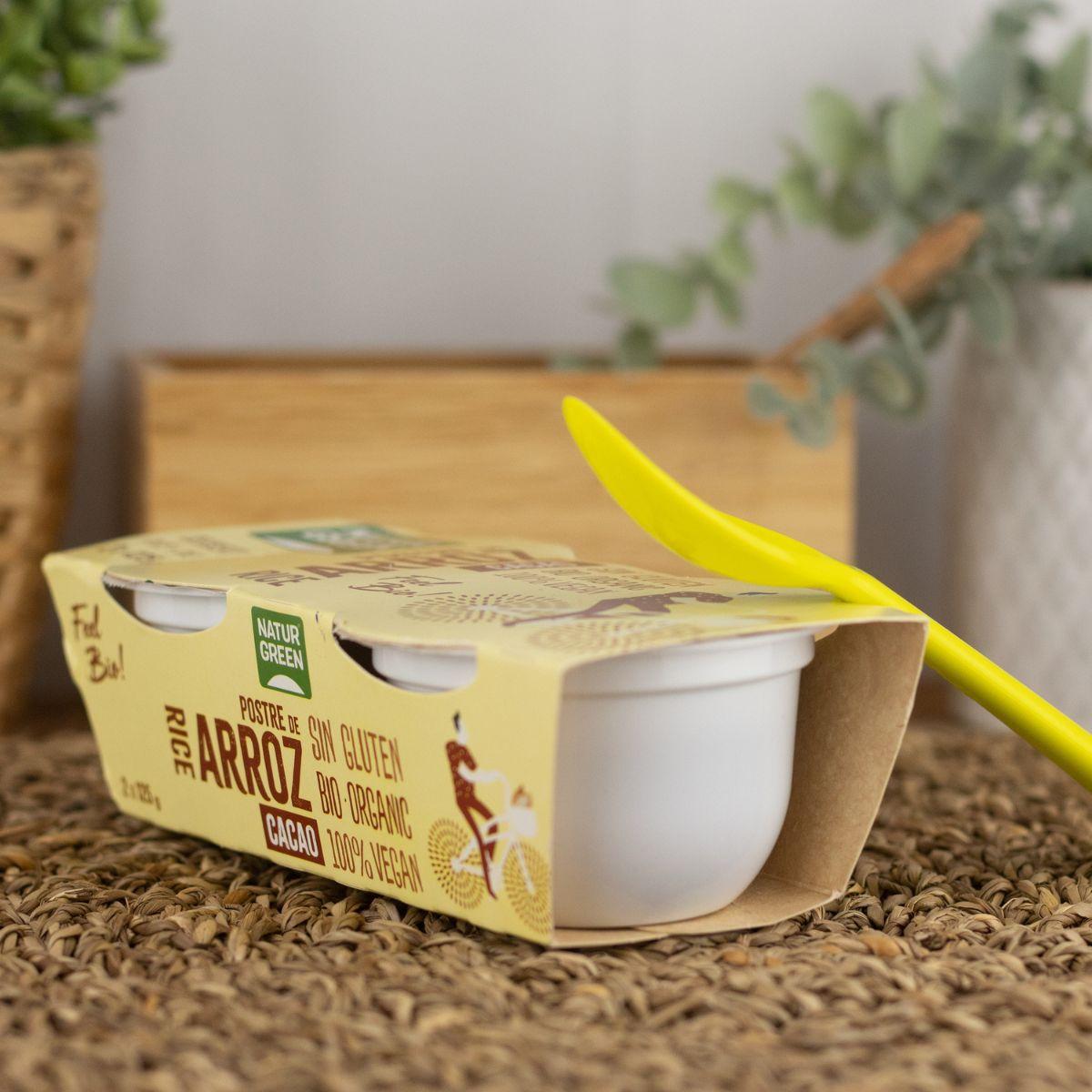 Postre de Rice Cacao NaturGreen, 2 X 125 g