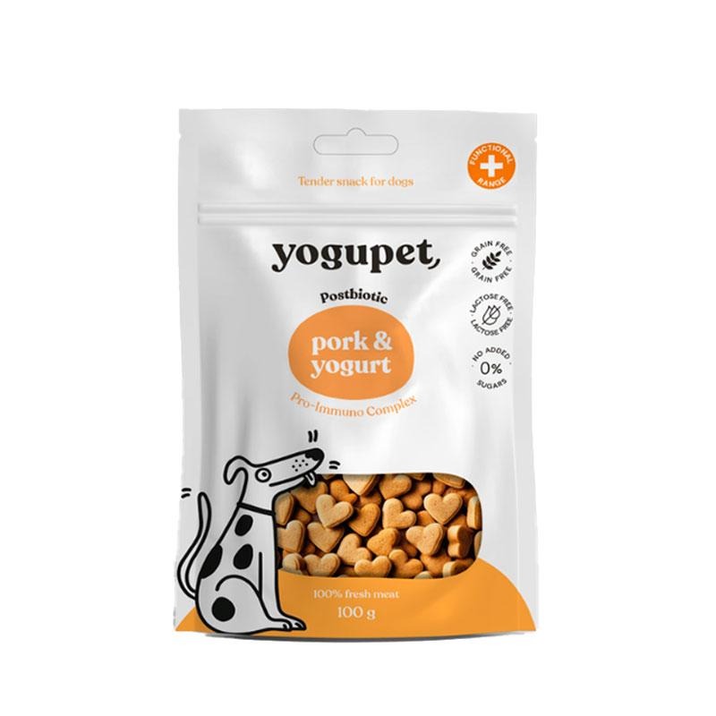 Yogupet Snack semihúmedo de carne de cerdo y yogur para perros 100 g