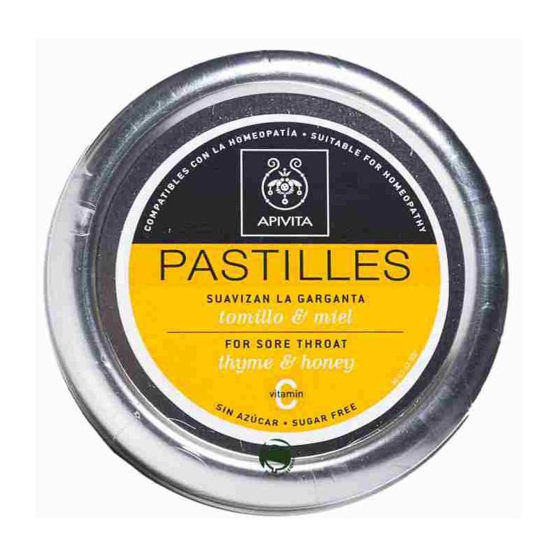 Pastillas Para el Dolor de Garganta Miel y Tomillo Apivita 45 g