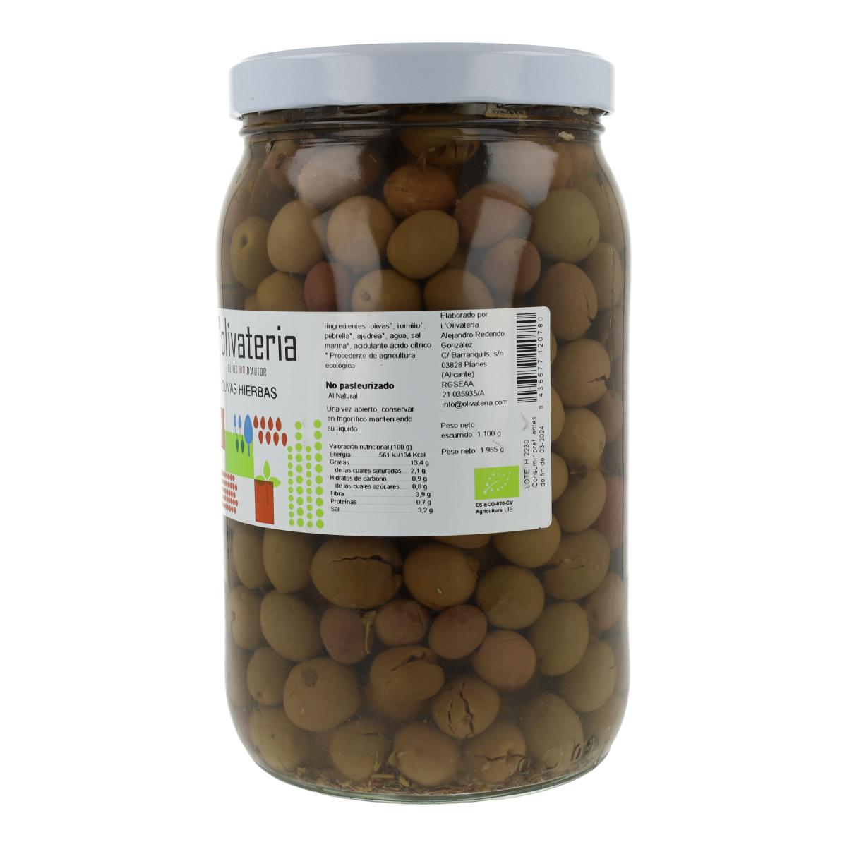 Aceitunas Con Hierbas Olivateria 1,1Kg (Granel)