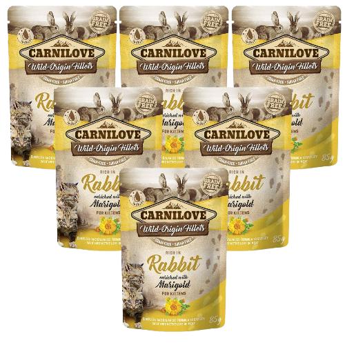 Carnilove Cat Pouch Conejo Comida húmeda para gatos Grain free Pack 6 x 85 g
