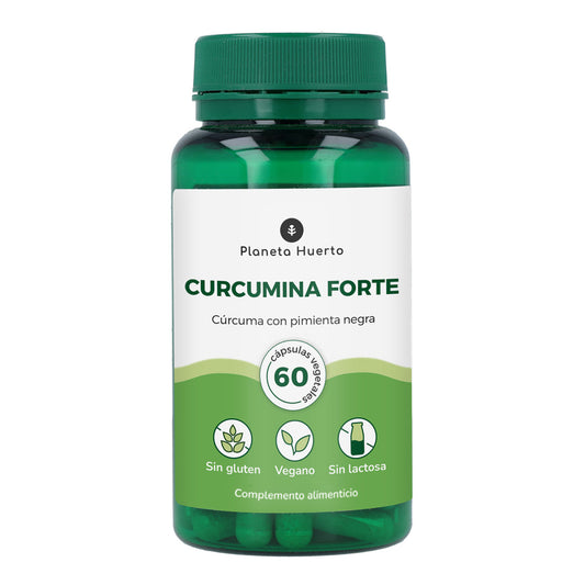 Curcumina forte cúrcuma con pimienta negra Planeta Huerto 60 cápsulas vegetales