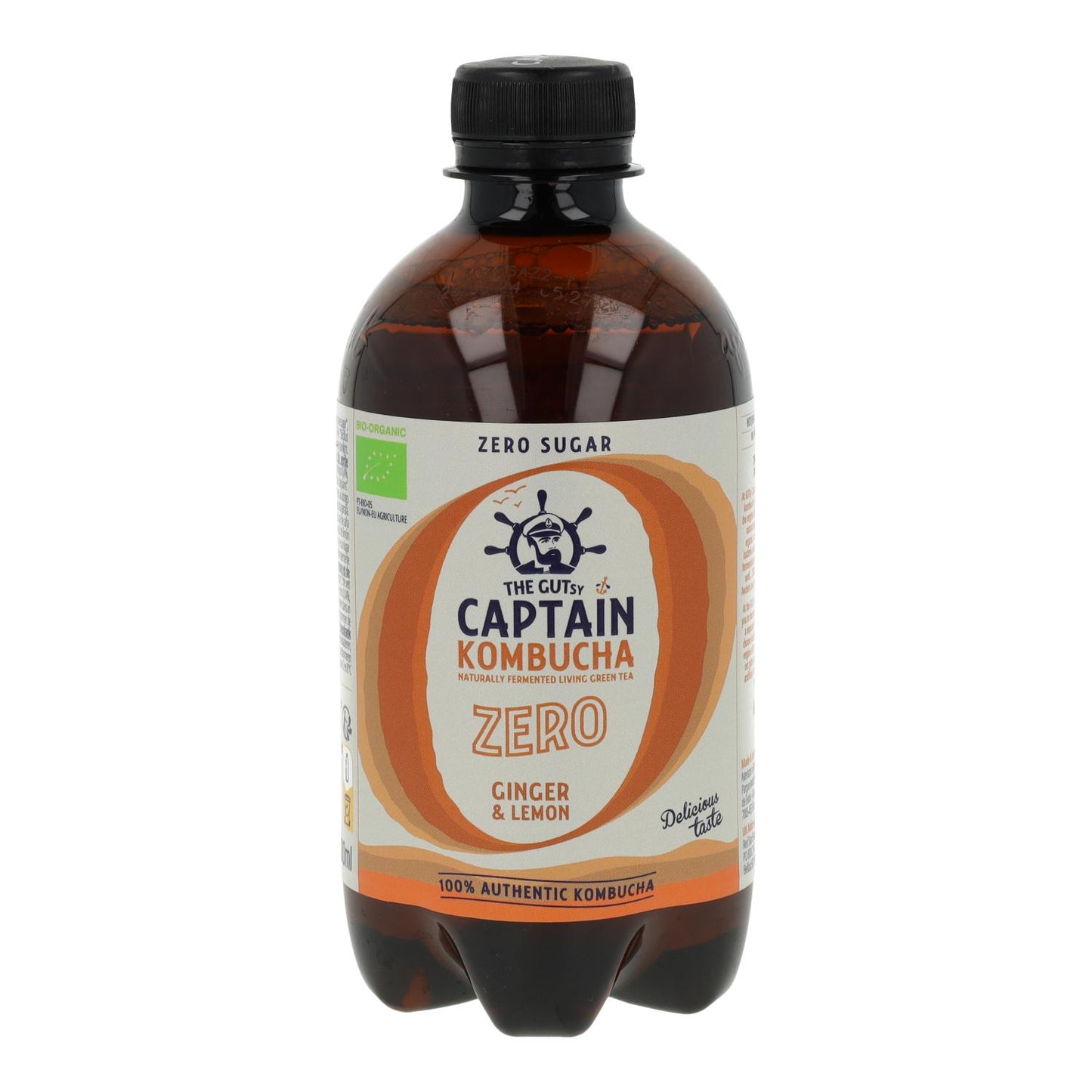 Kombucha Zero Ginger Lemon BIO Captain Kombucha 400ml