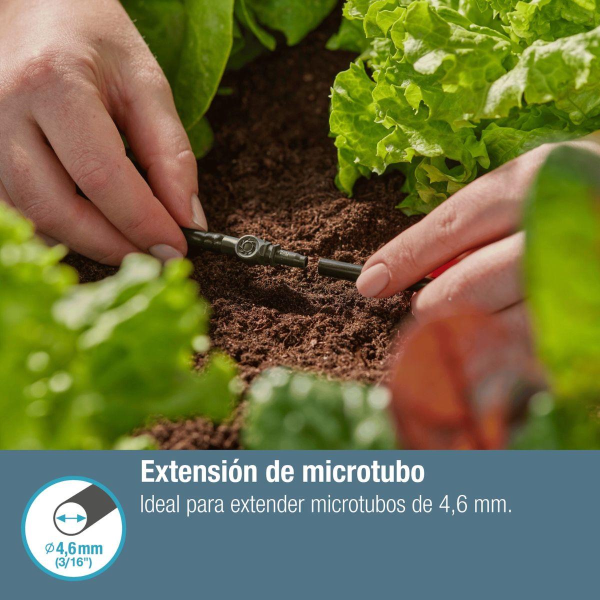 Conector 4.6 mm (3/16") x10 Microdripsystem Gardena