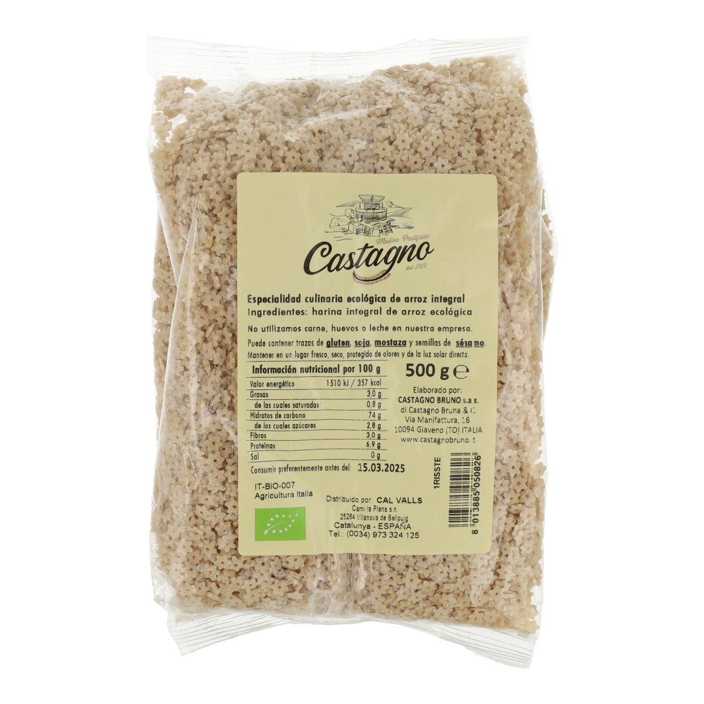 Estrellitas Arroz Integral ECO Castagno 500 g