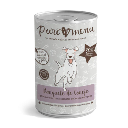 Comida húmeda Barf perros Banquete de conejo Puromenu 400 g