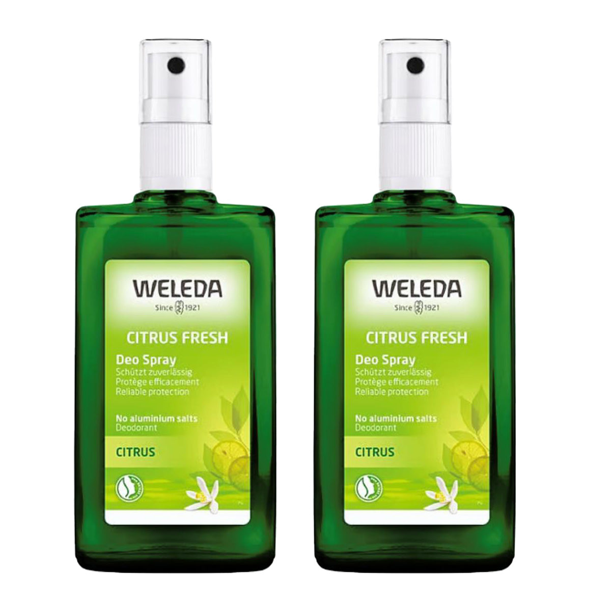 Pack 2x Desodorante de Citrus, Weleda, 100 ml