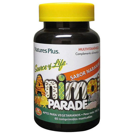 Multivitamínico Animal Parade Naranja Nature's Plus 60 comprimidos