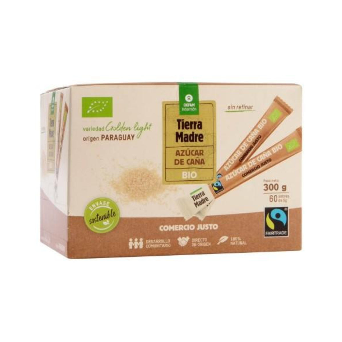 Monodosis azúcar de caña Bio Tierra Madre 60 monodosis