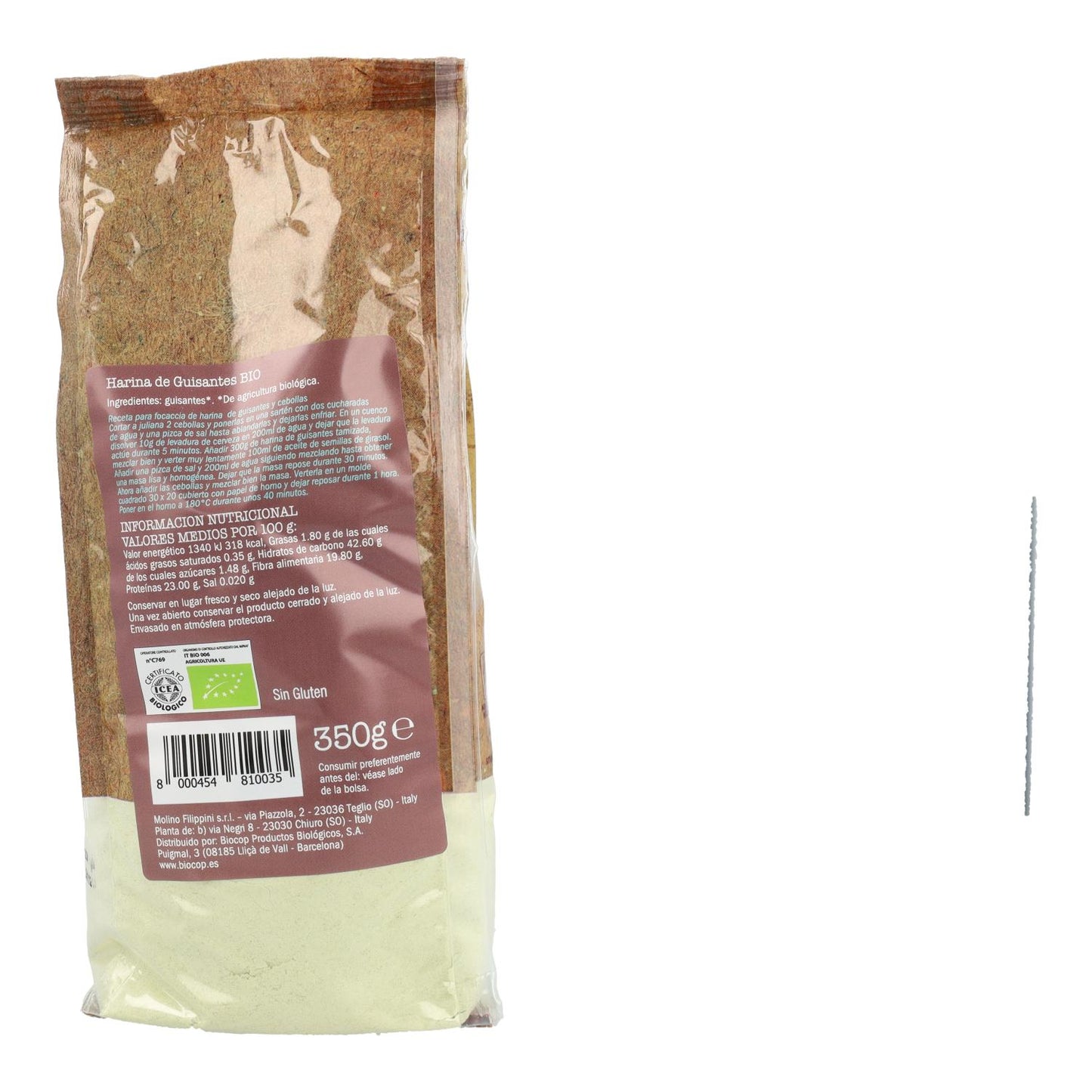 Harina de Guisantes Sin Gluten Biovitagral 350 g