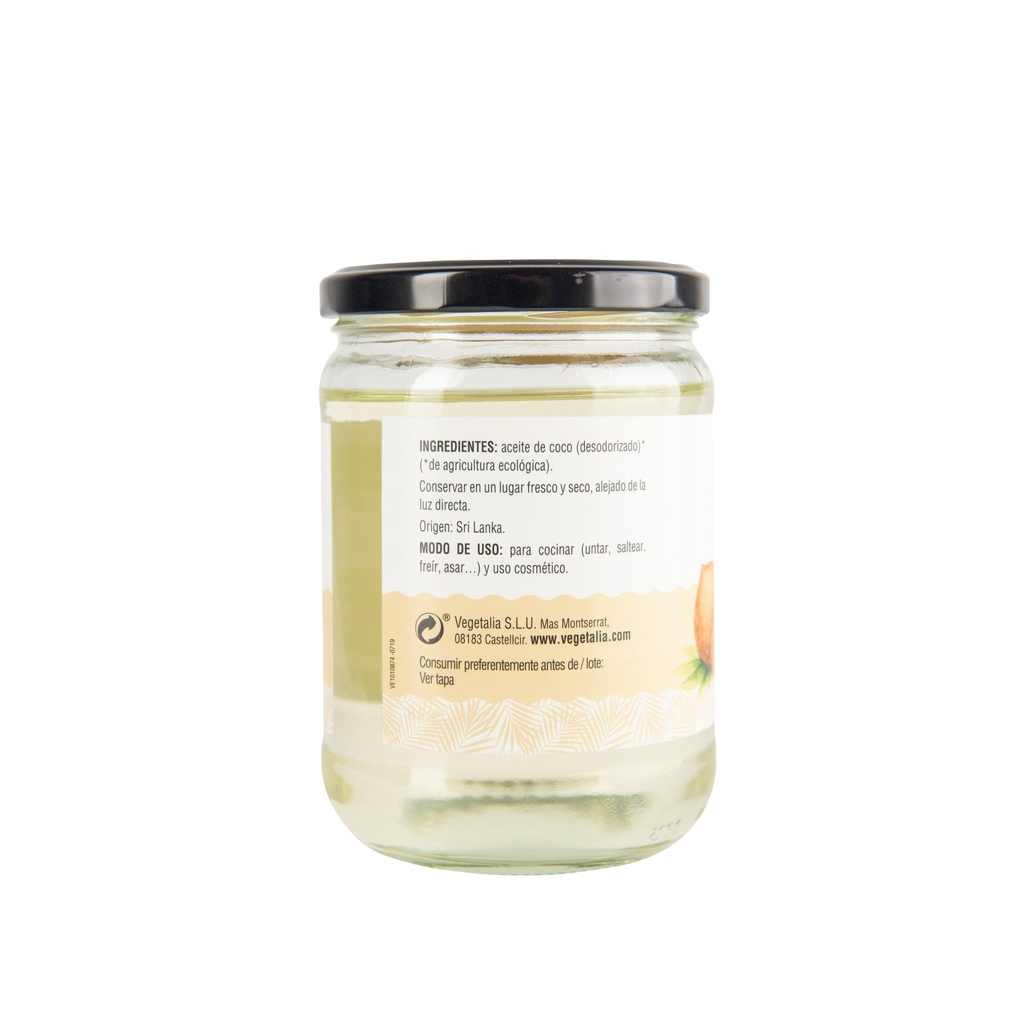 ACEITE DE COCO DESODORIZADO BIO VEGETALIA 400g