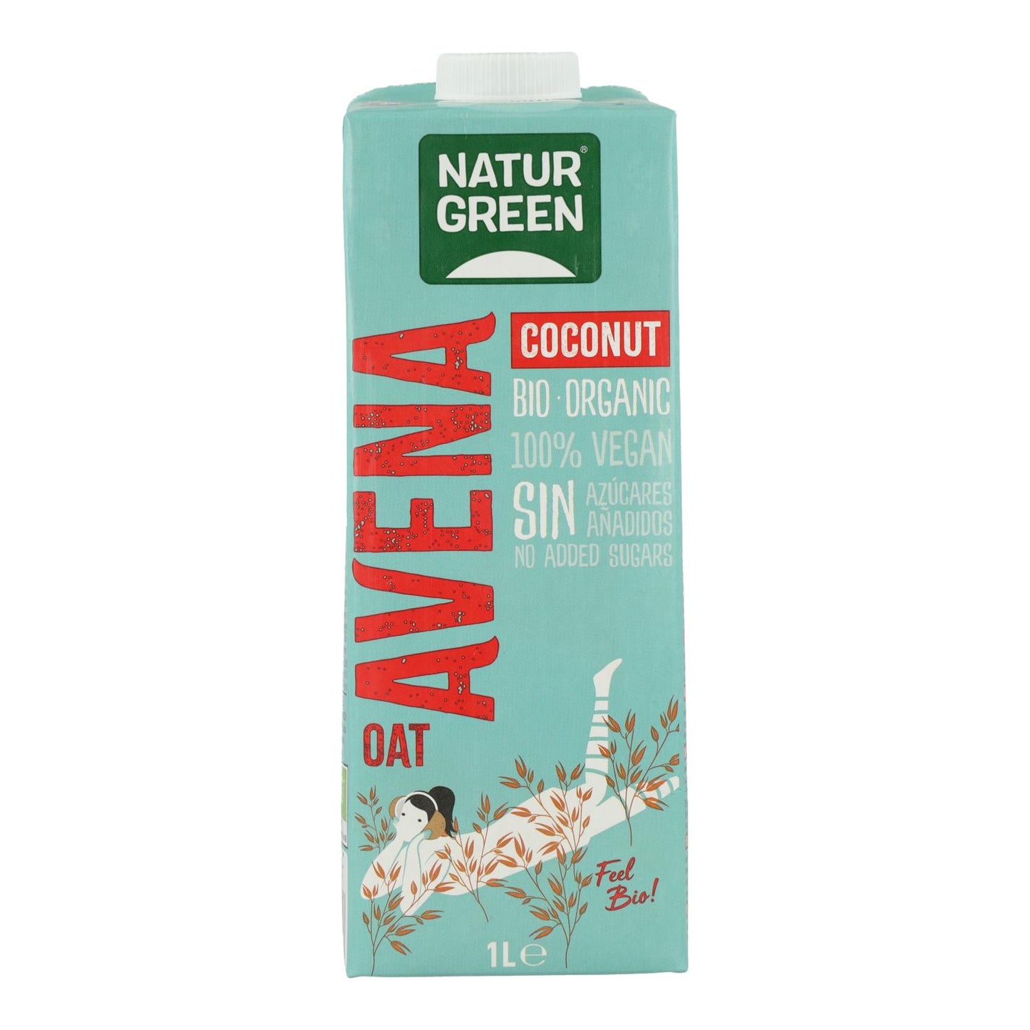 Pack 6 uds Bebida de Avena y Coco Bio NaturGreen 1 L