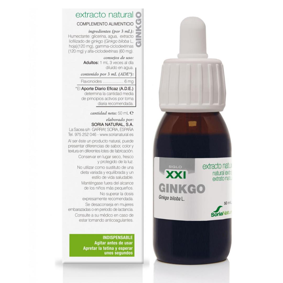 Extracto de Ginkgo Biloba Soria Natural, 50 ml