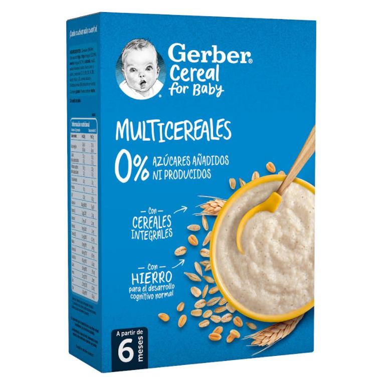 Papilla Multicereales 0% azucares añadidos Gerber 270 g