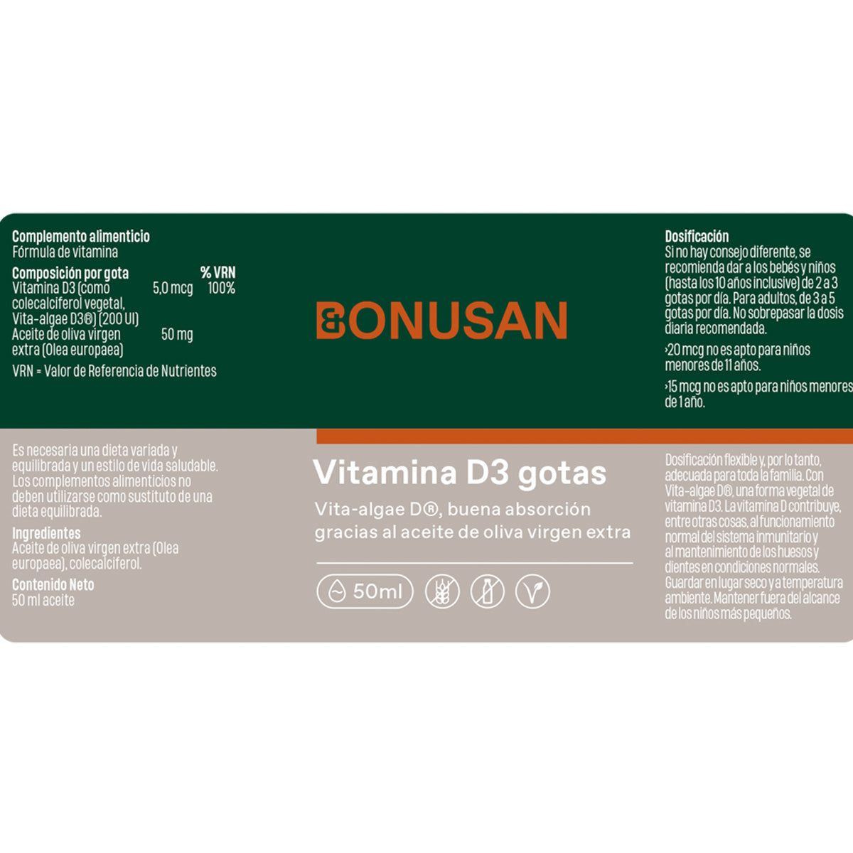 Vitamina D3 gotas Bonusan 50 ml