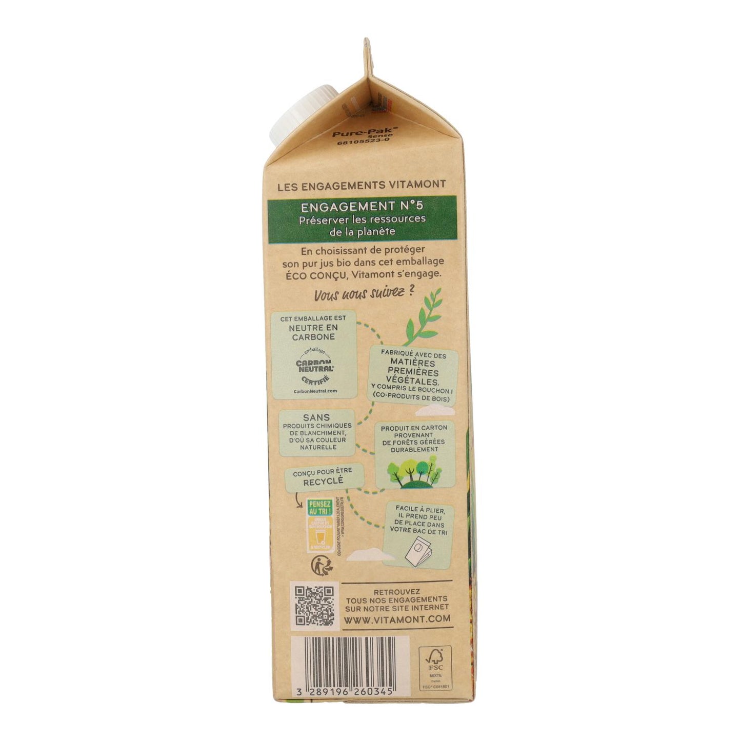 Zumo de Piña Vitamont 1L