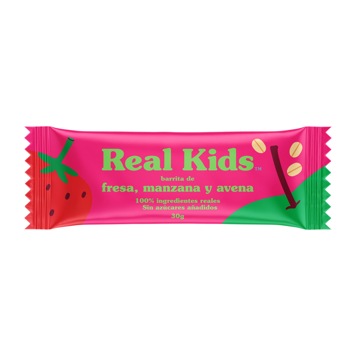 Barrita de Fresa y Manzana para niños Real Kids 30 g