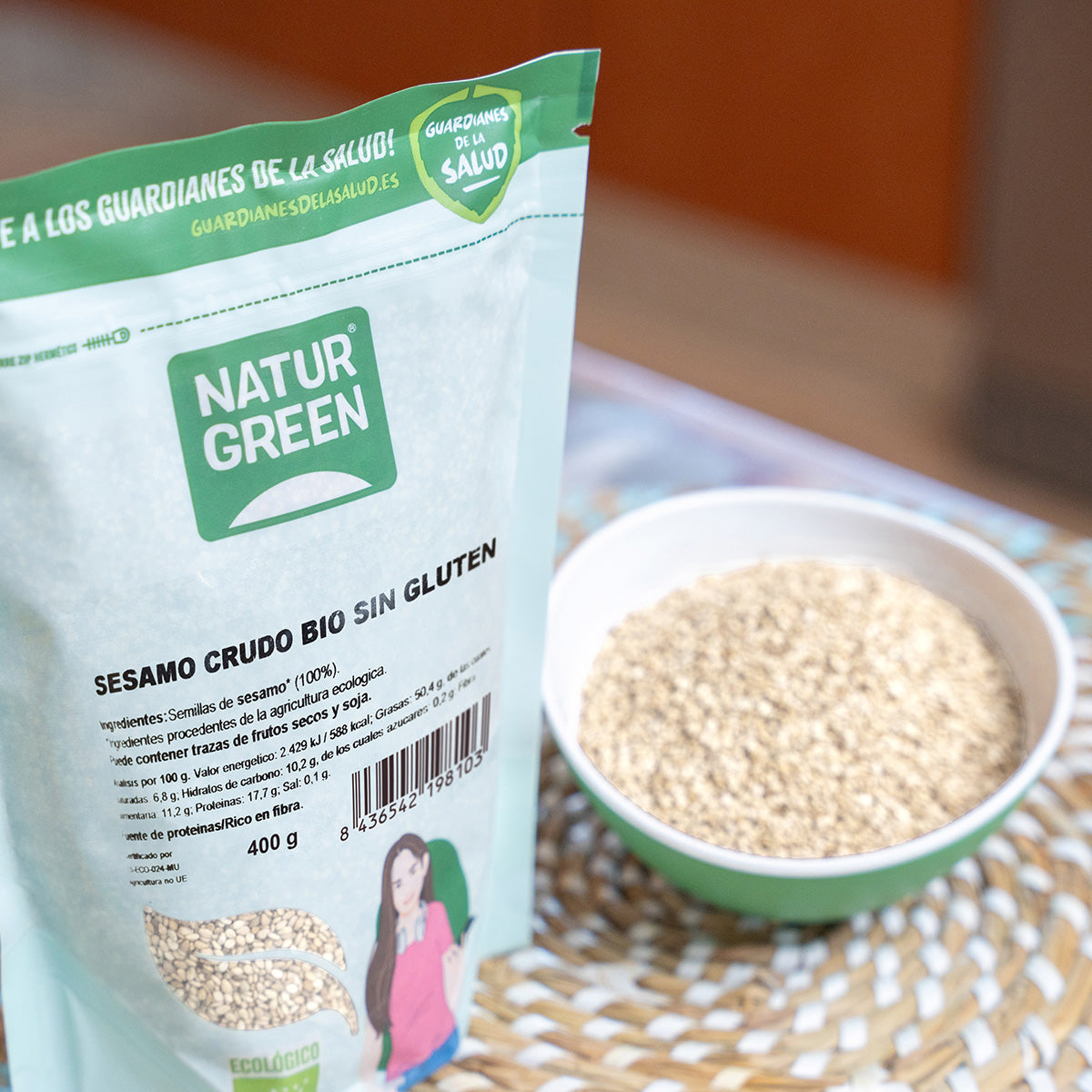 Semillas de Sésamo Crudo Bio, NaturGreen, 400 gr