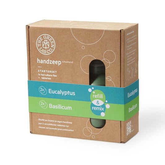 Set Premium Botella Forever + 8 Pastillas Jabón (Eucalipto y Albahaca) The Green Lab