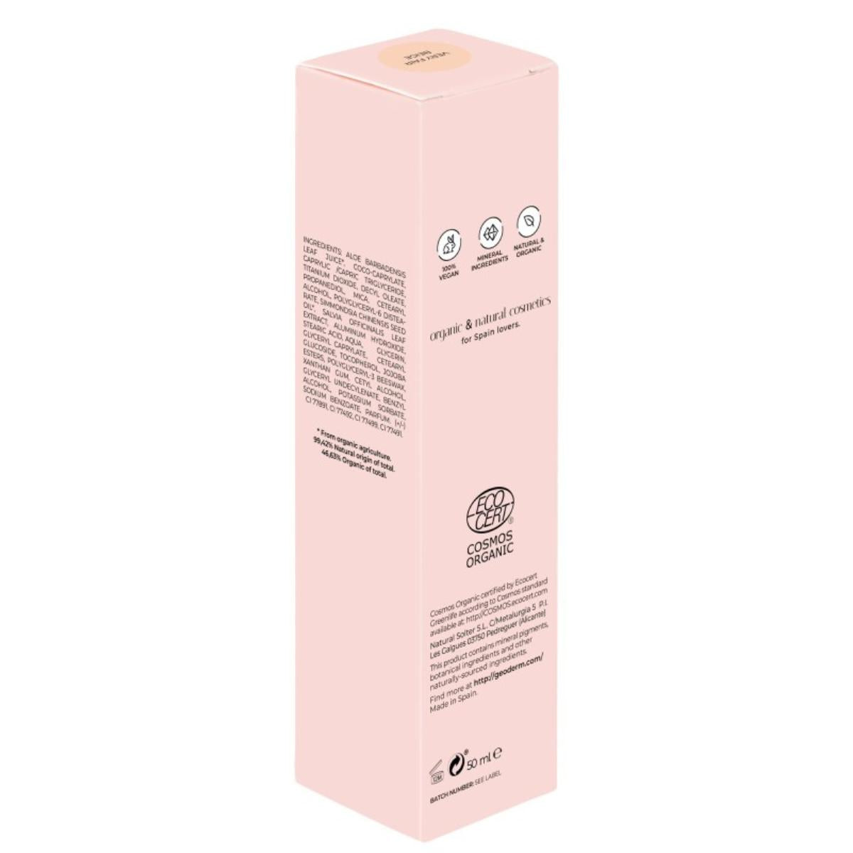 Base líquida Súper Claro/Very Fair Beige (Orgánico y BIO) Geoderm 50 ml