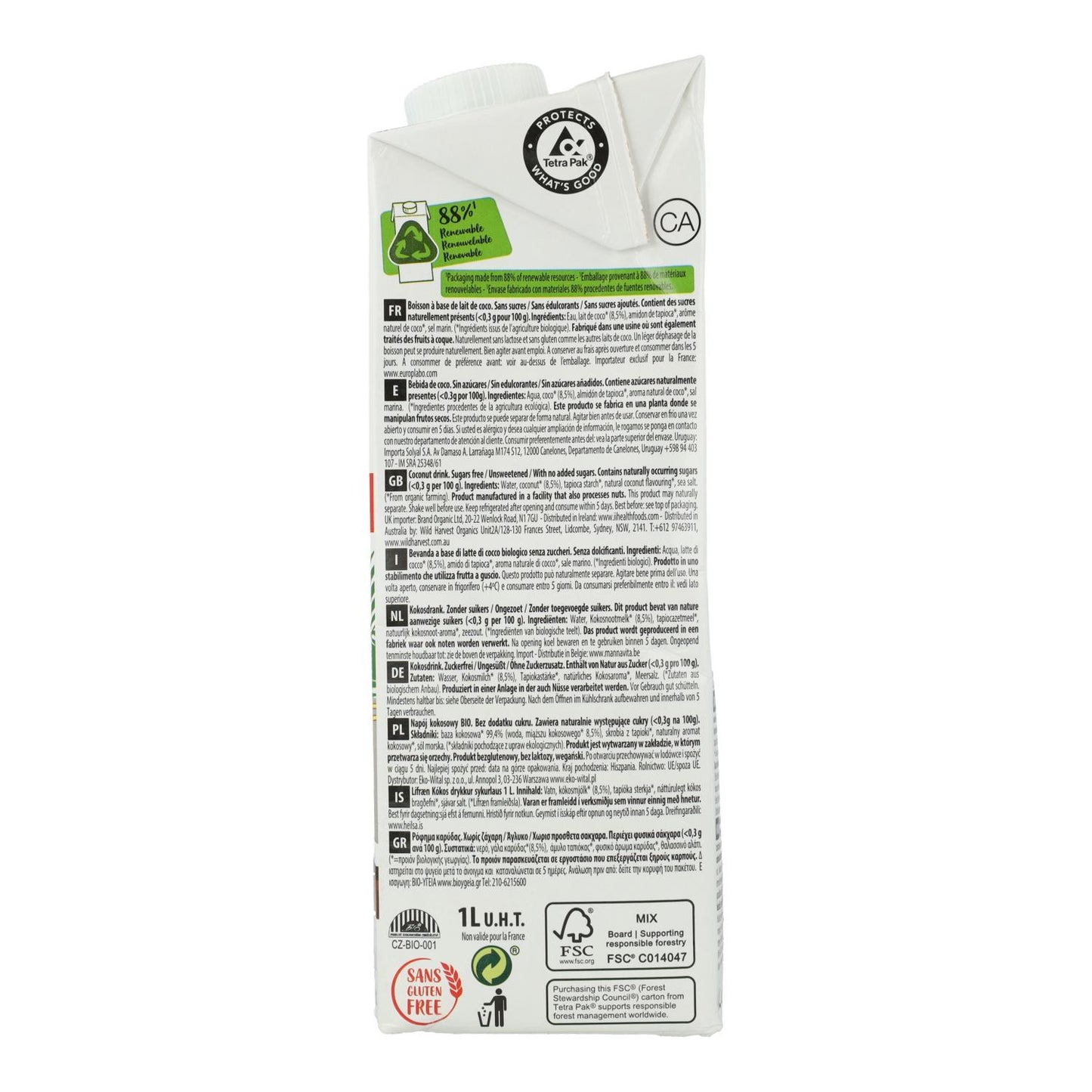 Bebida vegetal de coco Ecomil 1L