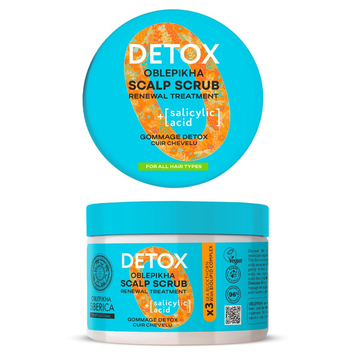 Exfoliante detóx para el cuero cabelludo, Natura siberica, 300 ml