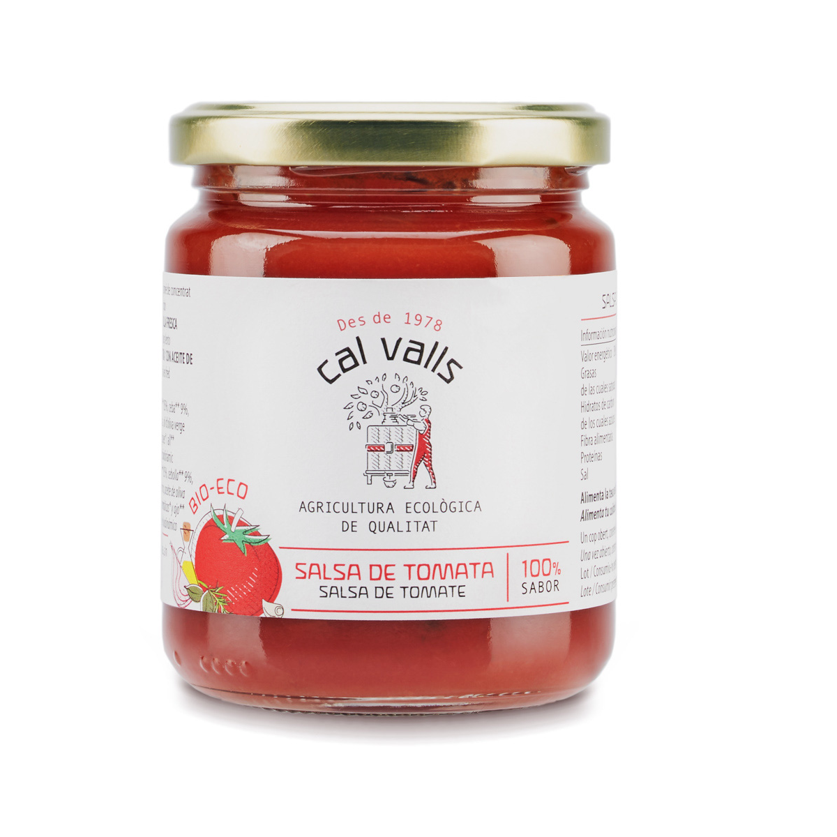 Salsa de Tomate ECO Cal Valls, 290 g