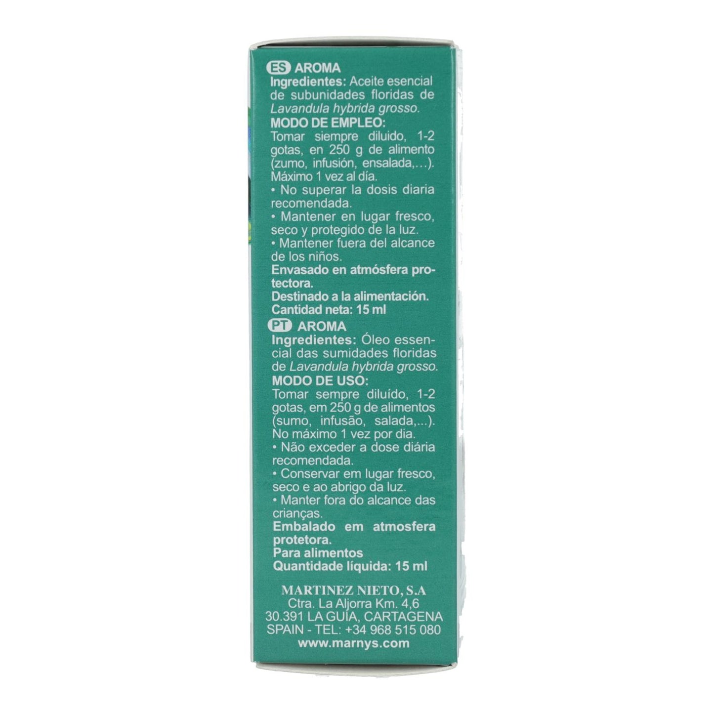 Aceite Esencial Alimentario De Lavandin Marnys 15 ml