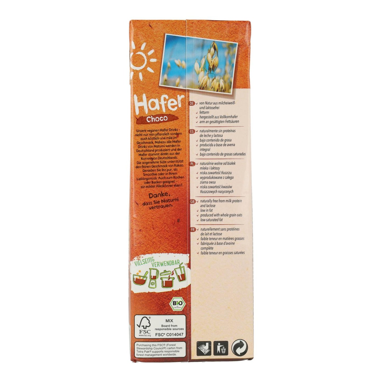 Bebida de Avena Choco BIO Natumi 1 L