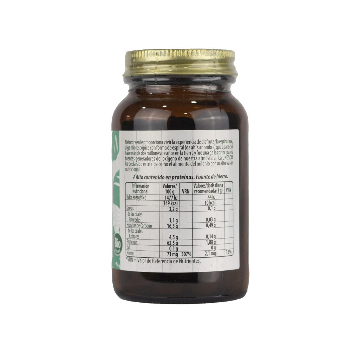 Espirulina Naturgreen 180 comprimidos de 500mg