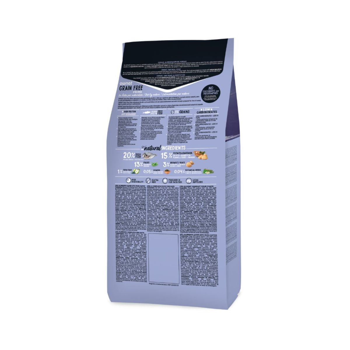 Ownat Grain Free Prime Sterilized Fish Pienso para gatos esterilizados 8 Kg