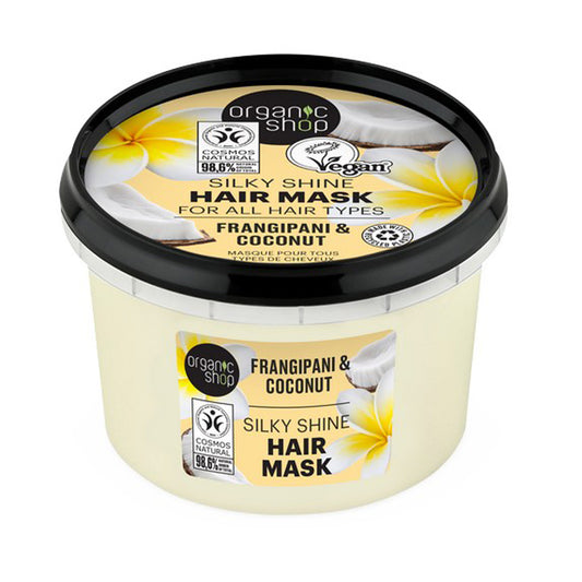 Mascarilla franchipán y coco para todo tipo de cabello, Organic Shop, 250 ml