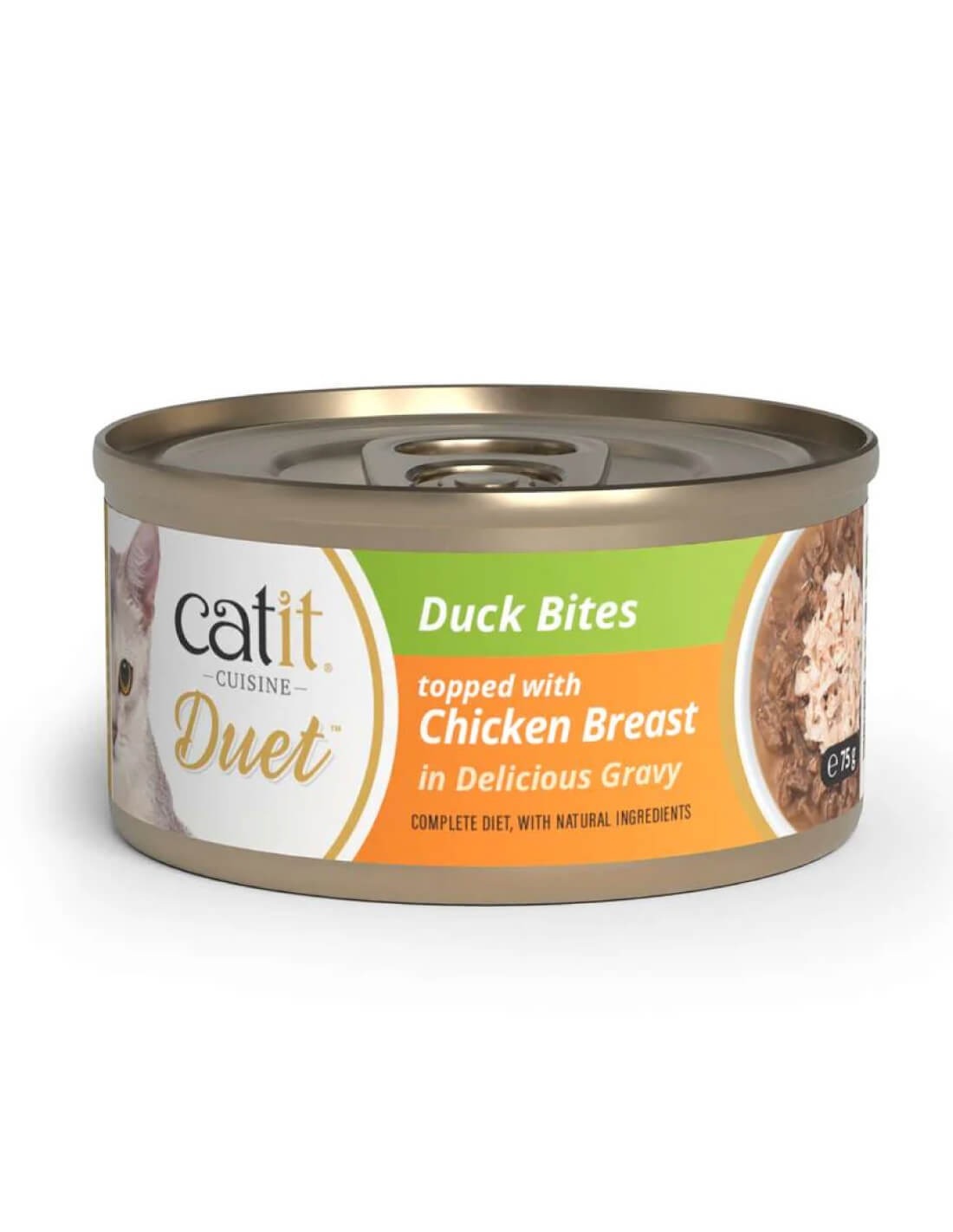 Comida húmeda para gatos Duet pato con pollo Cuisine 75 g Catit