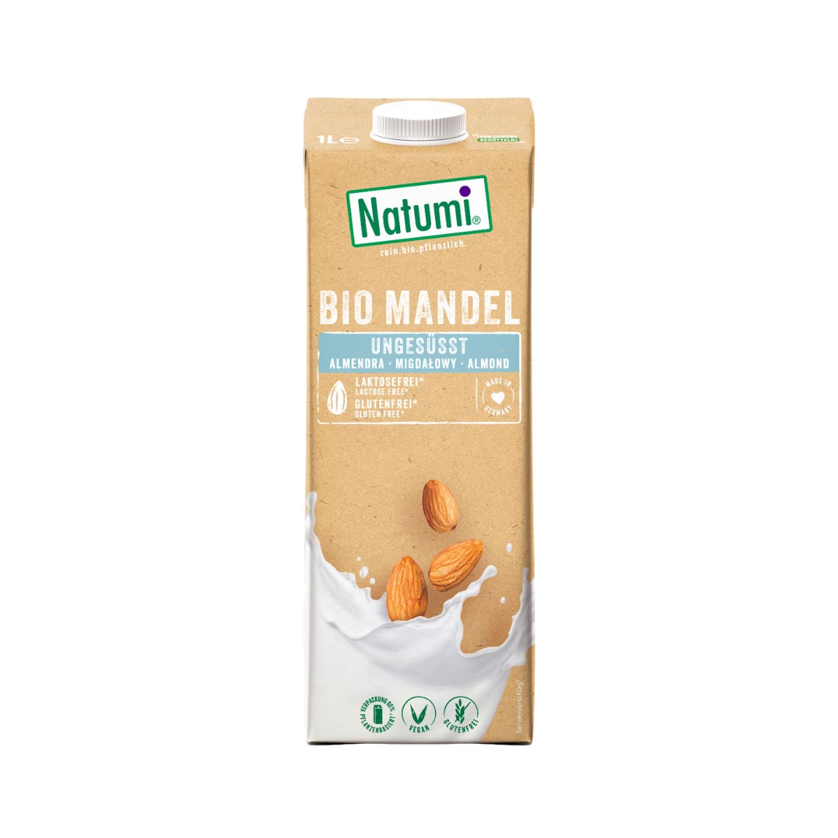 Pack 6 uds Bebida Almendras sin azucar Bio Natumi 1 L