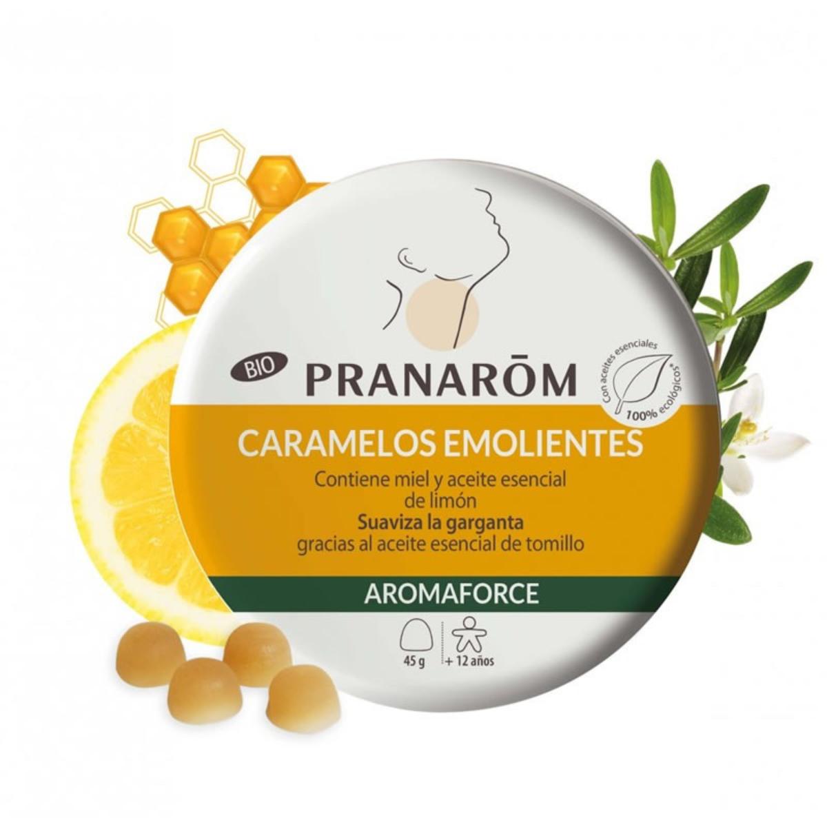 Caramelos emolientes miel limon BIO Pranarôm 45 gr