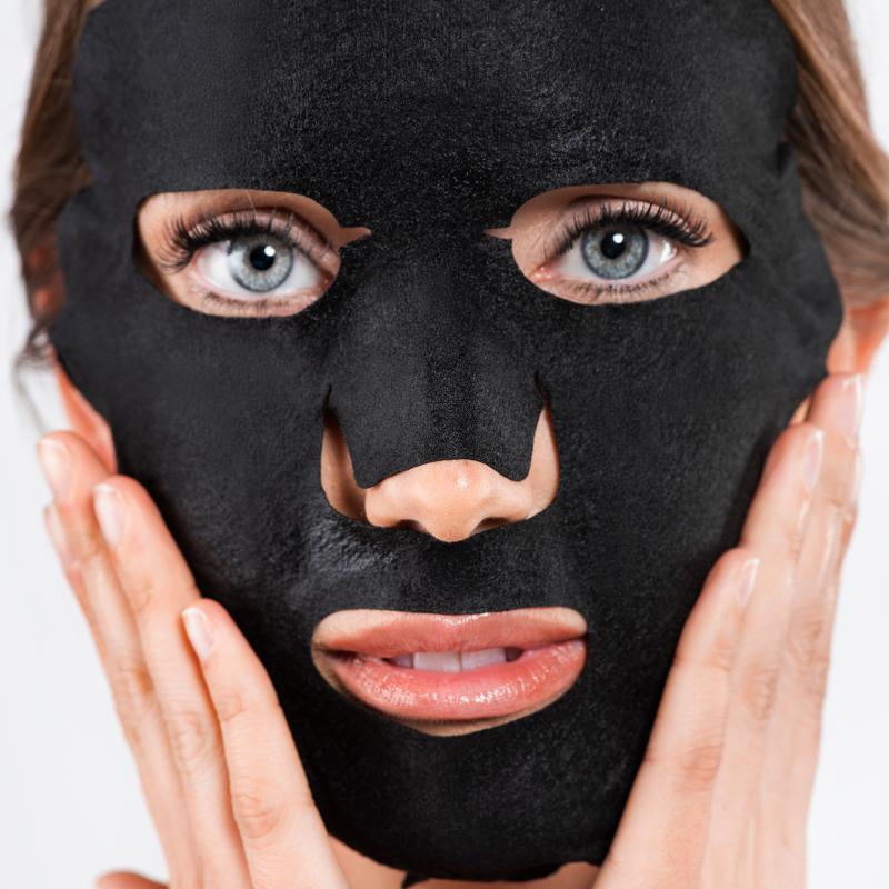 Mascarilla Facial Tisú Reequilibrante e Hidratante con Carbón y Ácido Hialurónico Iroha Nature 23ml