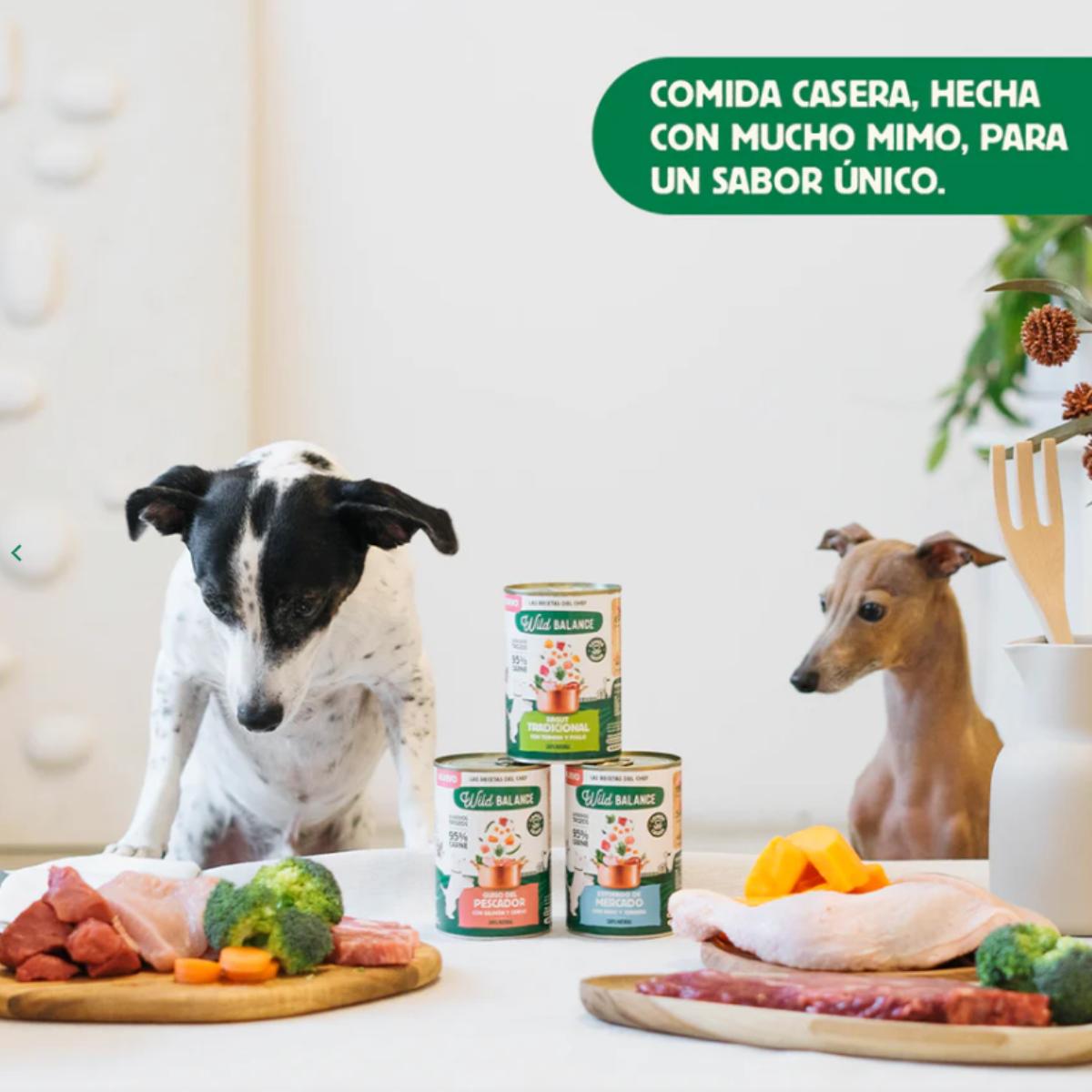 Lata completa Estofado de Mercado con Pavo y Ternera para Perros Wild Balance 400gr