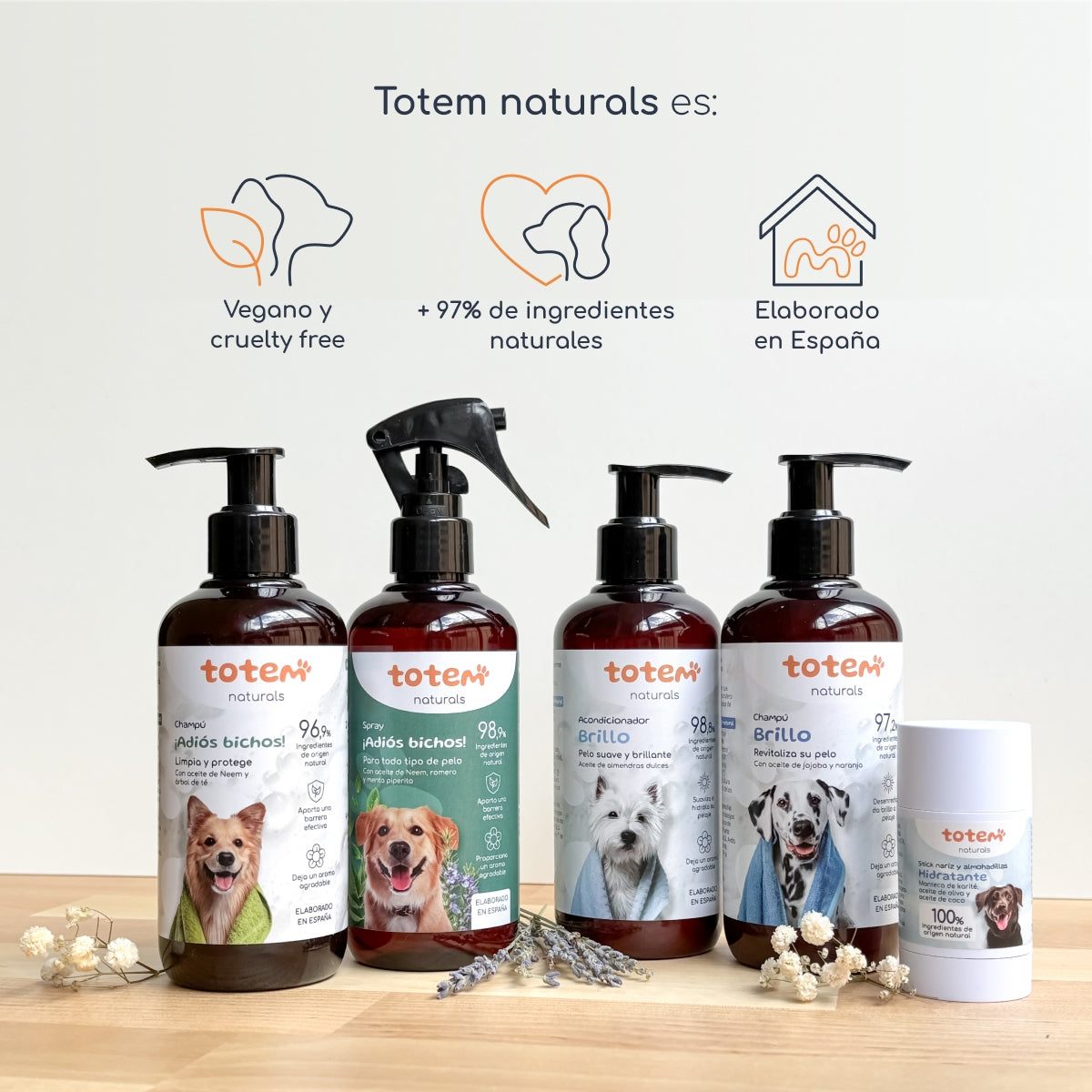 Stick hidratante natural nariz y almohadillas para mascotas Totem Naturals 30 g