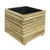 Jardinera de madera cuadrada Kub 60 cm 169 L