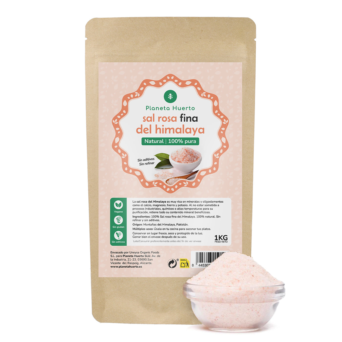Sal rosa del Himalaya Planeta Huerto 1 kg