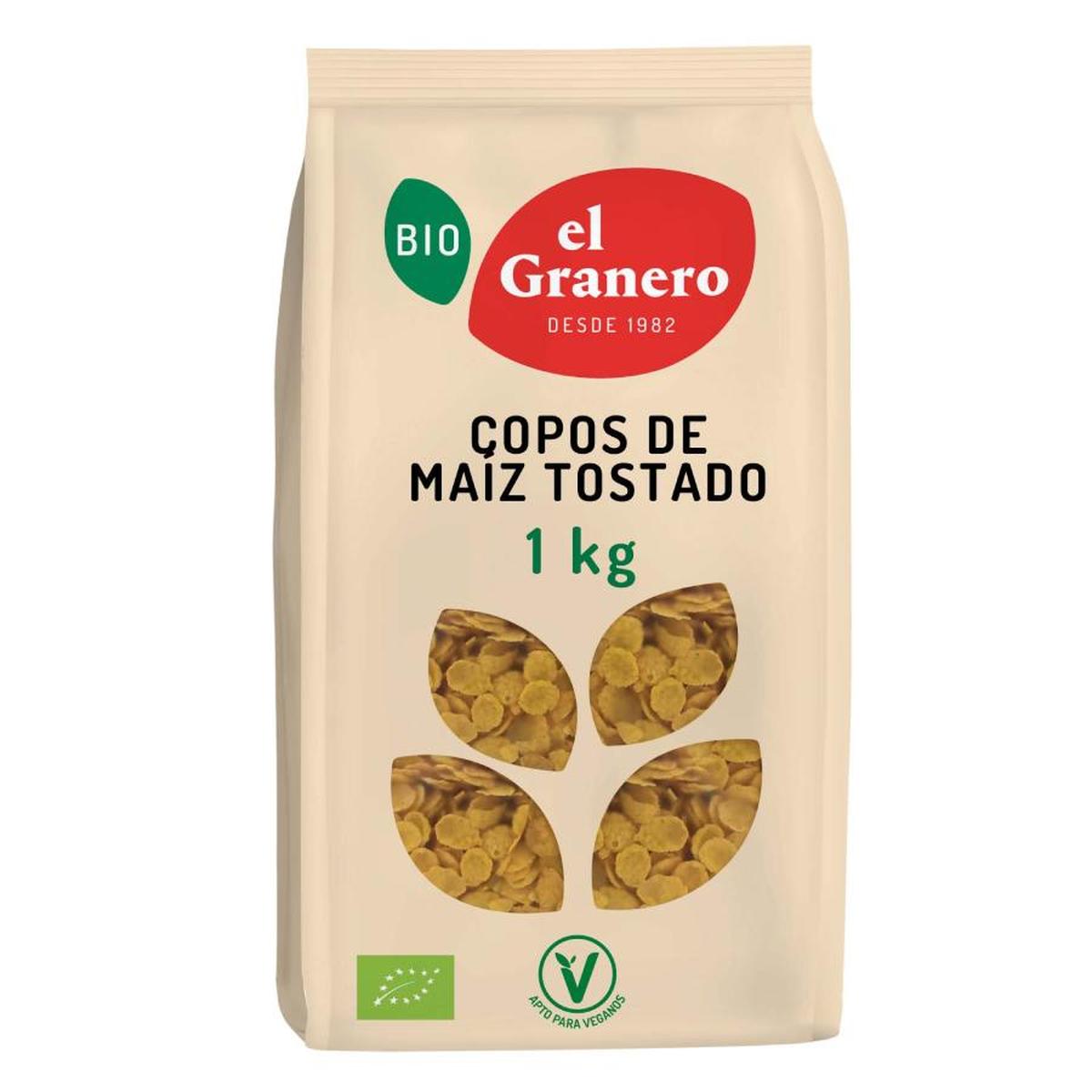 Pack 2x Copos de Maíz Tostado El Granero, 1kg