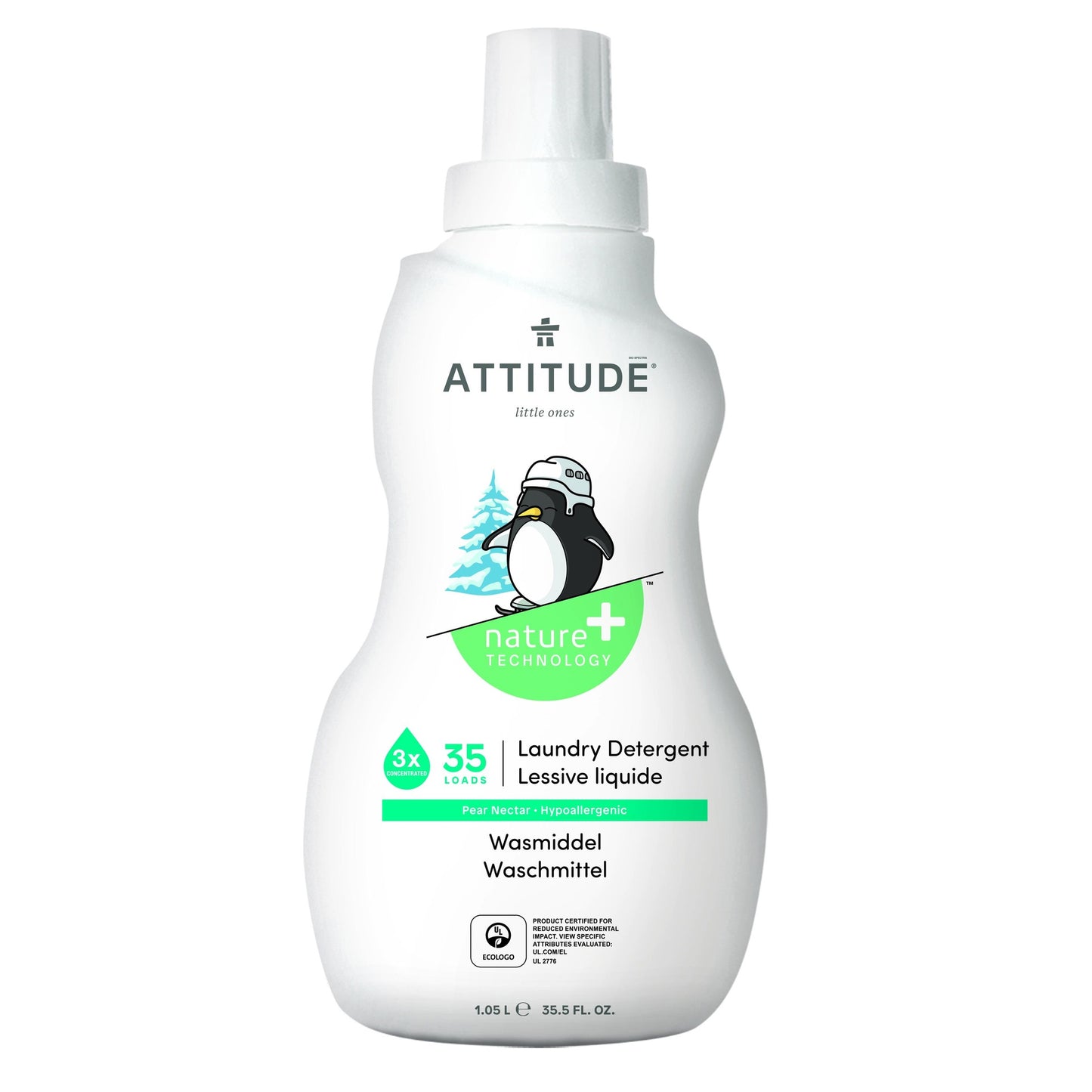 Detergente líquido para pieles sensibles aroma Pera Attitude 1,05 L
