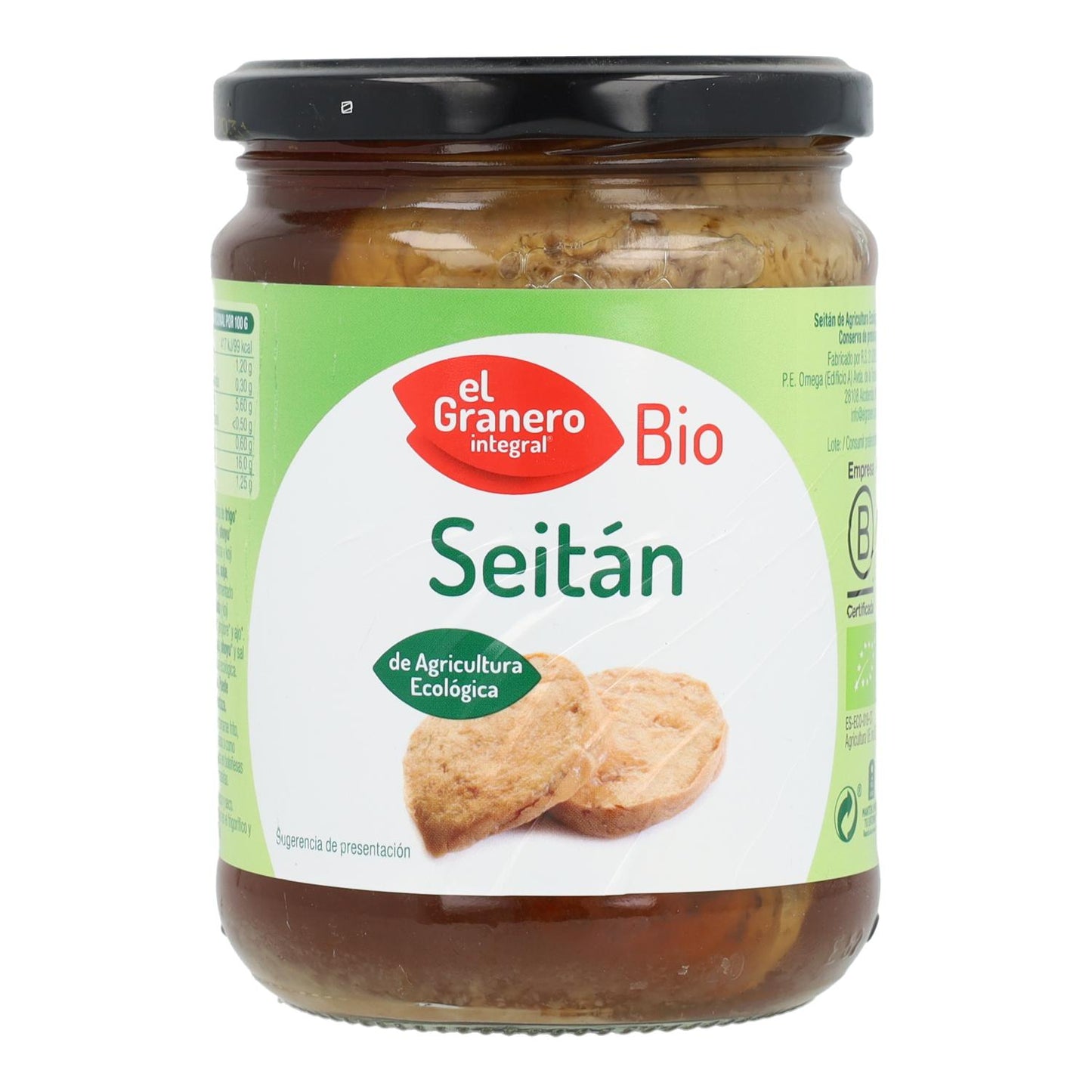Seitán en Conserva Bio El Granero, 400 g