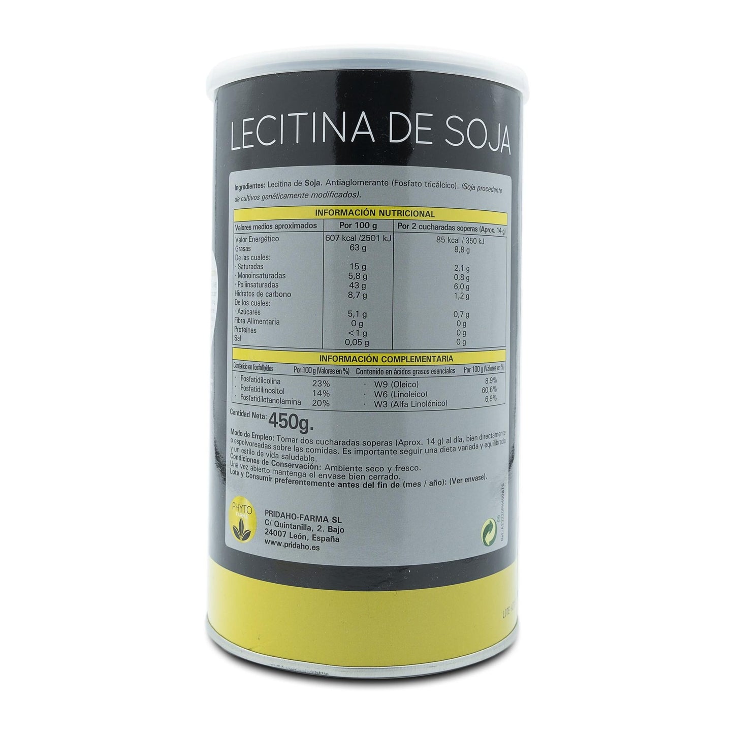 PHYTOFARMA Lecitina de Soja 450 gr