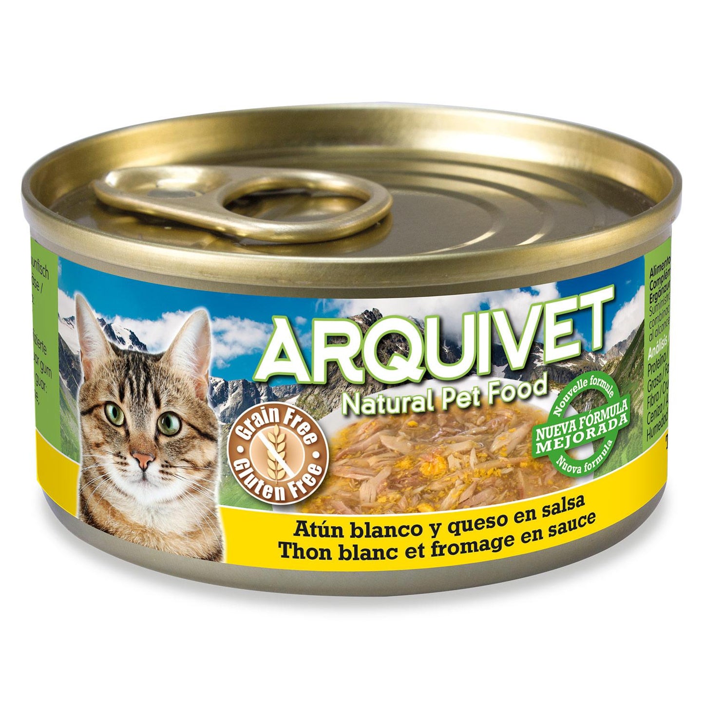 Atún blanco y queso en salsa Arquivet 80 g Comida húmeda para gatos