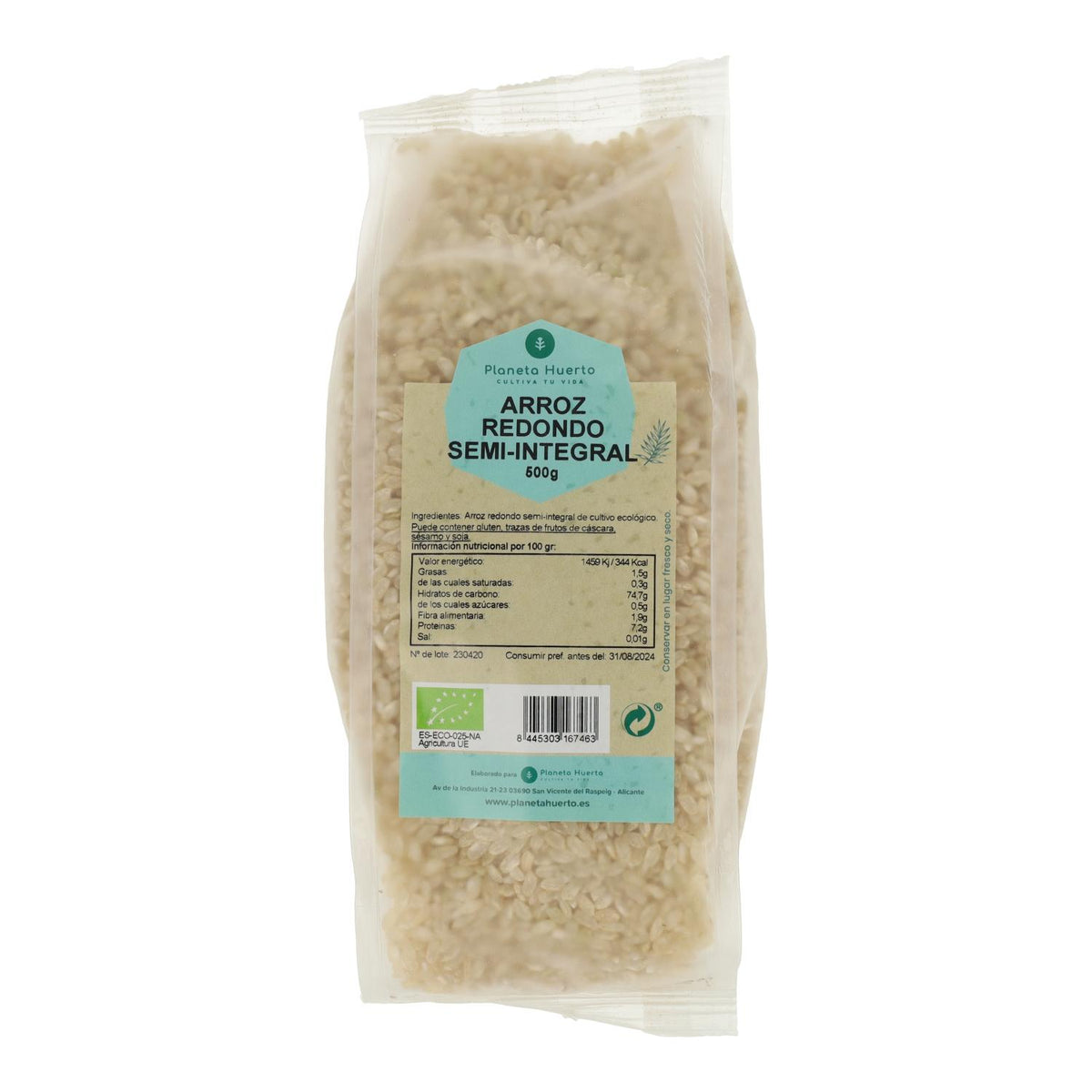 Arroz redondo semi integral ECO Planeta Huerto 500 g