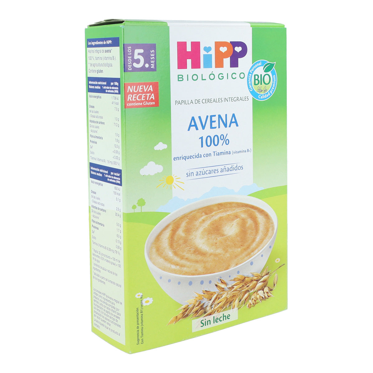 Avena 100% papilla de cereal BIO 200 g